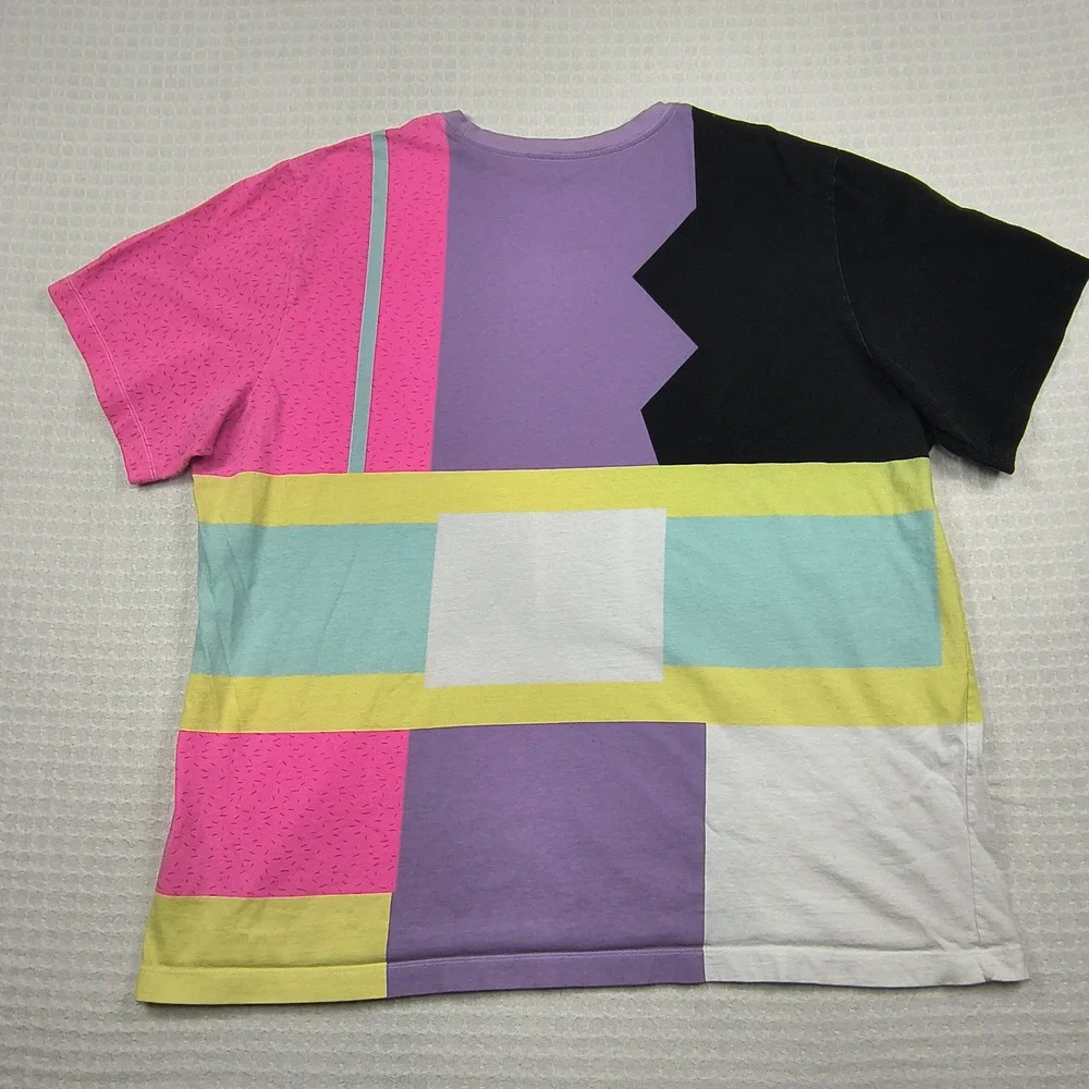 Nike Air Mens XXL Colorblock Graphic T-Shirt Retro 90s Style Multi-Color Tee